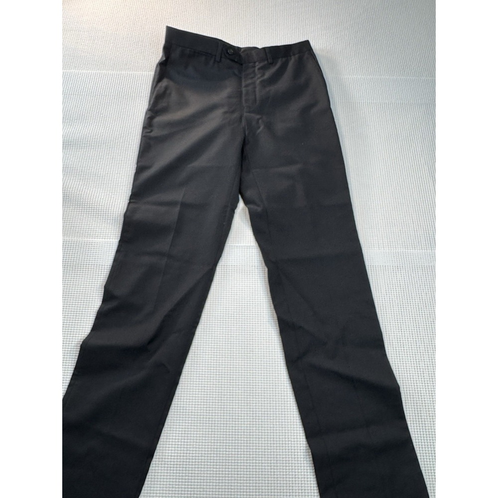 Ralph Lauren Slim Fit Dress Pants Mens 36x29 Black Wool Flat Front NONO21RZD129